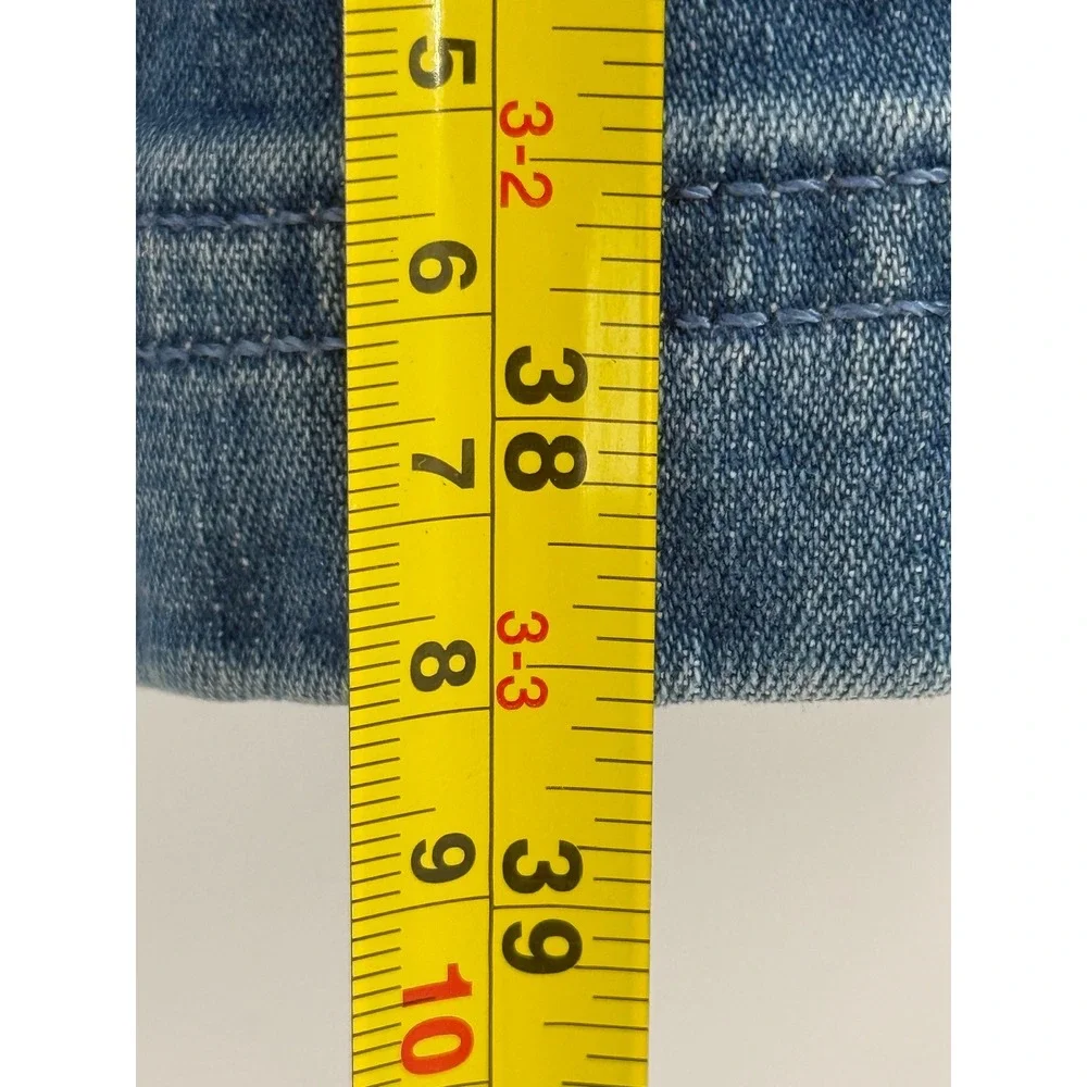 Croft & Barrow Womens Plus Sz 1X Short Blue Elastic Waist Pull On Denim Jeans